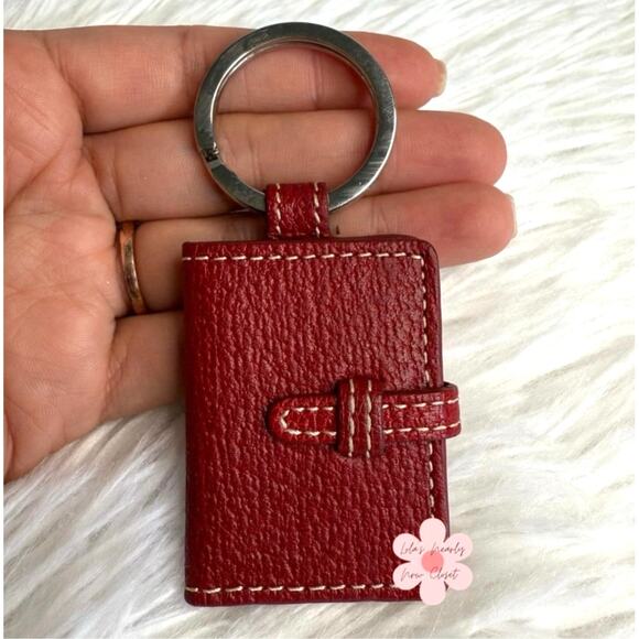 2" Vintage COACH y2k Red Photo Picture Frame Bag Charm Key Fob - Picture 1 of 4
